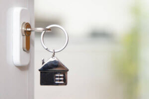key inside lock of new house